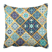 Красива мега пачуърк и с португалски плочки azulejo talavera марокански орнаменти възглавници