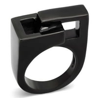TK - IP черен пръстен от неръждаема стомана без камък