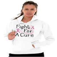 Панделка за рак на гърдата се бори за лек суитчър с качулка жени Бриско Брандс