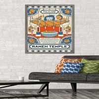 Плакат за стена на Ramen Temple, 22.375 34 в рамка