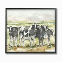 Ступел Индъстрис краве пасище ферма пейзаж животните акварел живопис рамкирани стена изкуство от Итън Харпър