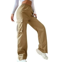 Soyxzc широки панталони за крака за жени Разхлабени панталони Панталони ежедневни товари панта