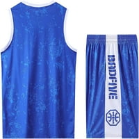 Баскетбол Джърси и шорти комплект Дишаща Мода печат жилетка и къси панталони обучение комплект