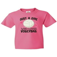Inktastic Just A Girl, което обича младежката тениска на волейбола