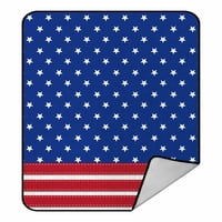 Американски флаг звезди 4 юли Ден на независимостта Бланцел Кристално кадифе за хвърляне на одеяло