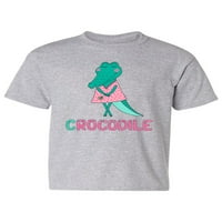 Крокодил в рокля тениска юноши -изображения от Shutterstock, голям