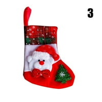 Дядо Коледа Страна Доставки Нова Година Висящи Чорапи Бонбони Чанта Подарък Чорапи Коледно Дърво Декор Коледно Украшение 3