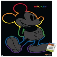 Disney Mickey Mouse - Плакат за стена на дъгата на дъгата с pushpins, 22.375 34