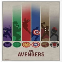 Marvel Comics - Avengers - Минималистичен плакат за стена на логото, 22.375 34