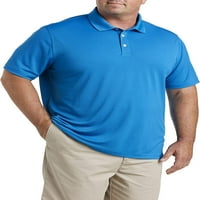 Големи и високи основи от DXL мъжката масивна риза за голф, синьо, 3XL