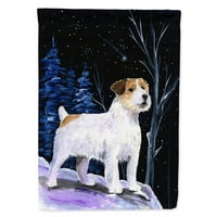 Съкровищата на Каролайн SS8388-Flag-Parent Starry Night Jack Russell Terrier Flag, мултилочен