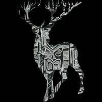 Deer Juniors Black Graphic Tee - Дизайн от хора