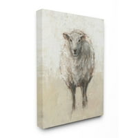 Ступел индустрии минимално овце Живопис Бежов тен ферма животните дизайн от Итън Харпър, 24 30