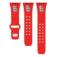 Red St. Louis Cardinals Logo Silicone Apple Watch Band