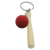 SKPBLUTN Ключови вериги софтбол бейзболен пръстен висулка американски бейзбол малка топка дълъг пръстен за пръстени аксесоари занаяти ключодържатели
