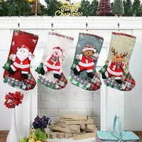 18 Коледа Отглеждане Класически Големи Чорапи Санта Снежен Човек Елени Мечка Коледа Характер Декорации