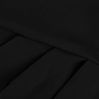 Рокли за жени Плюс размер Женски в-врата обвивка ръкав средата дължина твърди тънък годни обвивка Горещи продажби рокли Черно М
