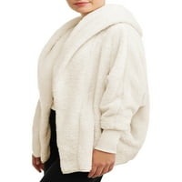 Алисън Андрюс жените уютен пухкав суитчър отворен предно яке