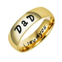 Baocc аксесоари татко бижута любовен пръстен мъжки гравиран пръстен пристигайте стоманен татко неръждаем пръстени пръстени e