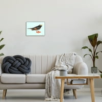 Ступел индустрии черно оранжево птица носенето гумени Сабо Козирка графично изкуство сива рамка изкуство печат стена изкуство, дизайн от Амели Лего