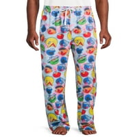 Улица Сезам, възрастни мъже, лого знаци пижама сън панталон, размери с-2ХЛ