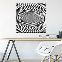 Zebra Stripe Optical Illusion Wall Poster, 22.375 34