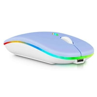 2.4GHz & Bluetooth мишка, акумулаторна безжична мишка за Samsung Galaxy S Ultra Bluetooth безжична мишка за лаптоп Mac Компютърен таблет Android RGB LED RGB LED чисто бяло
