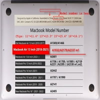 Kaishek Hard Case, съвместим с MacBook Air S Модел A1932 & A2179 & A M1, USB Type-C Red Series 0549