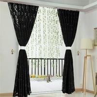 Тюл драпирайте вратата на панела на панела на лозите завеса листа от чисти шал домашен текстил