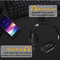 Urban U Wireless Bluetooth стерео слушалки с висока разделителна способност Аудио дълбок бас превъзходен комфорт над слушалките за уши с микрофон за поддръжка на Lenovo Tab Tab