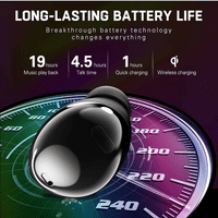 Urban Street Buds Pro Bluetooth слушалки за Samsung Galaxy Note10+ 5G Истинска безжична връзка, Изолация на шума, калъф за зареждане, качествен звук, водоустойчив - полунощно черно