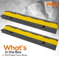 Pyle PCBLCO - Защитна рампа за капак на кабела - Пътека за защита на кабела на кабела, безпроблемна