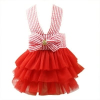 Amousa Bubble Skirt Stripe Lace Dress Dog Dress Princess рокли за куче