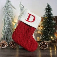 Трикотажни коледни чорапи висящи класически Коледа цвят отпечатани чорапи за партита рождени дни и други поводи и