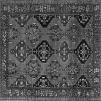 Ahgly Company Indoor Square Persian Grey Traditional Area Cugs, 5 'квадрат