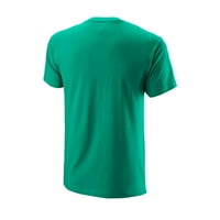Уилсън Мъжки шаблон техническа тениска, дълбоко зелено остър зелен