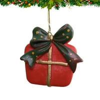 Мини висулка чанта Коледна подарък смола Коледна декоративна бастуна орнаменти чорапи