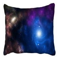 Синьо и кафяво пространство галактика абстрактно легло декор за възглавници