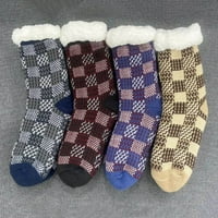 Manxivoo чорапи мъже Плъзгащи се размити чорапи пухкави уютни кабини топла зима мека дебела удобна нехлъзна домашни чорапи чорапи за мъже каки