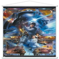 Междузвездни войни: Оригинална трилогия - Стенски плакат за колаж с магнитна рамка, 22.375 34
