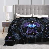 Близнаци хвърлете одеяло фланелни съзвездия одеяло топло и мек хороскоп астрология хвърляне на одеяла съзвездие Тема за дома декор 60 x50