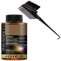 10n Joico Lumishine Repair+ Demi-Permanent Color Color Color Dye, Argiple Argan Ple Hairlor of W Sleek 3-In-Brush Comb