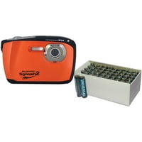 Бел + Хауел ВП Сплаш водоустойчива цифрова камера с Мегапиксели, оранжево, стойност Бо на батерии ААА включени, както се вижда по телевизията