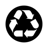 Стикер за рециклиране на стикера на символа Декол
