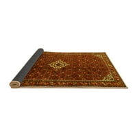 Ahgly Company Indoor Rectangle Персийски жълти традиционни килими, 7 '9'