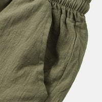 Уофейдо къси панталони, мъже, тънки връзки и панталони Панталони Мъжки цветни пролетни памучни панталони, мъжки къси панталони, фитнес шорти за мъже армия зелено s