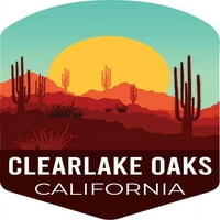 и Р внос Клиърлейк Оукс Калифорния сувенир винил Декал стикер Кактус пустиня дизайн