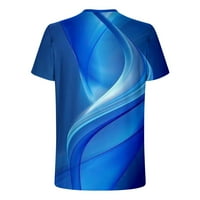 Мъжки ризи с къс ръкав Мода тънък 3д цифрова ивица печат спортни фитнес тениска върхове
