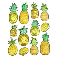 Метални стикери за изскачане на ананас, 12 части