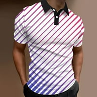Мъжки Поло Ризи Мъжка Мода Пролет Лято Случайни Къс Ръкав Изненадващ Врата Печатни Ризи Топ Блуза Мъжки Ризи